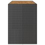 Garden table black PE rattan wooden surface 185x80x110cm by vidaXL, Garden tables - Ref: Foro24-368700, Price: 277,99 €, Disc...