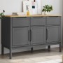 FLORO Sideboard aus massivem grauem Kiefernholz 114x43x74 cm von vidaXL, Sideboards - Ref: Foro24-374025, Preis: 174,66 €, Ra...