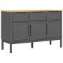 FLORO Sideboard aus massivem grauem Kiefernholz 114x43x74 cm von vidaXL, Sideboards - Ref: Foro24-374025, Preis: 174,66 €, Ra...