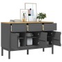 FLORO Sideboard aus massivem grauem Kiefernholz 114x43x74 cm von vidaXL, Sideboards - Ref: Foro24-374025, Preis: 174,66 €, Ra...