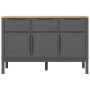 FLORO Sideboard aus massivem grauem Kiefernholz 114x43x74 cm von vidaXL, Sideboards - Ref: Foro24-374025, Preis: 174,66 €, Ra...