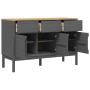 FLORO Sideboard aus massivem grauem Kiefernholz 114x43x74 cm von vidaXL, Sideboards - Ref: Foro24-374025, Preis: 174,66 €, Ra...