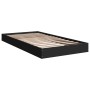 Black engineered wood bed frame 100x200 cm by vidaXL, Beds and slatted bases - Ref: Foro24-842057, Price: 69,99 €, Discount: %