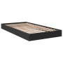 Black engineered wood bed frame 100x200 cm by vidaXL, Beds and slatted bases - Ref: Foro24-842057, Price: 69,99 €, Discount: %