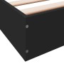 Black engineered wood bed frame 100x200 cm by vidaXL, Beds and slatted bases - Ref: Foro24-842057, Price: 69,99 €, Discount: %