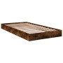 Estructura de cama madera de ingeniería roble humo 100x200 cm de vidaXL, Camas y somieres - Ref: Foro24-842060, Precio: 67,52...