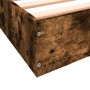 Estructura de cama madera de ingeniería roble humo 100x200 cm de vidaXL, Camas y somieres - Ref: Foro24-842060, Precio: 67,52...