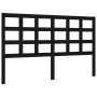 Double bed frame with black solid wood headboard by vidaXL, Beds and slatted bases - Ref: Foro24-3193995, Price: 162,26 €, Di...