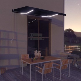 Manual retractable awning with LED anthracite gray 350x250 cm by vidaXL, Awnings - Ref: Foro24-3051244, Price: 258,98 €, Disc...