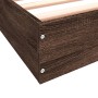 Oak brown engineered wood bed frame 100x200 cm by vidaXL, Beds and slatted bases - Ref: Foro24-842062, Price: 69,61 €, Discou...