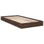 Estructura de cama madera de ingeniería roble marrón 90x200 cm de vidaXL, Camas y somieres - Ref: Foro24-842069, Precio: 68,5...