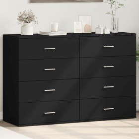 Sideboards 2 pcs black engineered wood 60x39x80 cm by vidaXL, Sideboards - Ref: Foro24-3276624, Price: 192,68 €, Discount: %