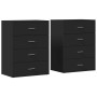 Aparadores 2 uds madera de ingeniería negro 60x39x80 cm de vidaXL, Aparadores - Ref: Foro24-3276624, Precio: 192,40 €, Descue...