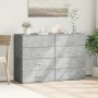 Sideboards 2 pcs concrete gray engineered wood 60x39x80 cm by vidaXL, Sideboards - Ref: Foro24-3276626, Price: 186,99 €, Disc...