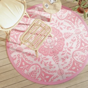 Pink PP outdoor rug Ø160 cm by vidaXL, Outdoor protectors - Ref: Foro24-368503, Price: 28,93 €, Discount: %