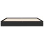 Black engineered wood bed frame 140x200 cm by vidaXL, Beds and slatted bases - Ref: Foro24-842022, Price: 101,31 €, Discount: %