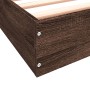 Oak brown engineered wood bed frame 135x190 cm by vidaXL, Beds and slatted bases - Ref: Foro24-842048, Price: 89,39 €, Discou...