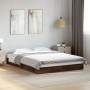 Oak brown engineered wood bed frame 140x190 cm by vidaXL, Beds and slatted bases - Ref: Foro24-842041, Price: 90,76 €, Discou...