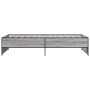 Estructura cama madera ingeniería metal gris Sonoma 90x200 cm de vidaXL, Camas y somieres - Ref: Foro24-845244, Precio: 90,68...