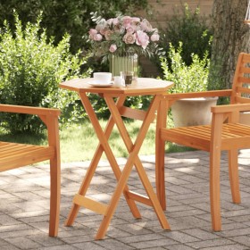 Folding garden table solid acacia wood Ø60x75 cm by vidaXL, Garden tables - Ref: Foro24-4004909, Price: 57,22 €, Discount: %