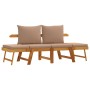 Garden bench with cushions 2 in 1 solid acacia wood by vidaXL, garden benches - Ref: Foro24-367582, Price: 239,46 €, Discount: %