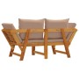 Garden bench with cushions 2 in 1 solid acacia wood by vidaXL, garden benches - Ref: Foro24-367582, Price: 239,46 €, Discount: %