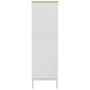 Armario FLORO madera maciza de pino blanco 77x53x171 cm de vidaXL, Armarios roperos - Ref: Foro24-374006, Precio: 248,45 €, D...