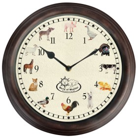 Esschert Design Clock with Farm Animal Sounds by Esschert Design, Wall clocks - Ref: Foro24-428856, Price: 23,99 €, Discount: %