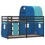 Bunk bed with curtains solid blue pine wood 80x200 cm by vidaXL, Beds and slatted bases - Ref: Foro24-3284007, Price: 230,67 ...