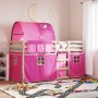 Bunk bed with curtains solid pink pine wood 80x200 cm by vidaXL, Beds and slatted bases - Ref: Foro24-3283990, Price: 181,65 ...