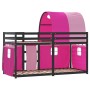 Bunk bed with curtains solid pink pine wood 75x190 cm by vidaXL, Beds and slatted bases - Ref: Foro24-3284011, Price: 216,38 ...