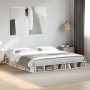 Estructura de cama madera de ingeniería blanca 180x200 cm de vidaXL, Camas y somieres - Ref: Foro24-3280454, Precio: 173,15 €...