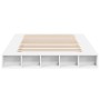 White engineered wood bed frame 150x200 cm by vidaXL, Beds and slatted bases - Ref: Foro24-3280468, Price: 161,32 €, Discount: %