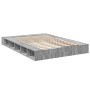 Sonoma gray engineered wood bed frame 140x200 cm by vidaXL, Beds and slatted bases - Ref: Foro24-3280480, Price: 167,94 €, Di...