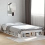 White engineered wood bed frame 140x190 cm by vidaXL, Beds and slatted bases - Ref: Foro24-3280489, Price: 165,41 €, Discount: %