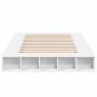 White engineered wood bed frame 140x190 cm by vidaXL, Beds and slatted bases - Ref: Foro24-3280489, Price: 165,41 €, Discount: %