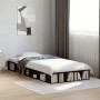 Black engineered wood bed frame 100x200 cm by vidaXL, Beds and slatted bases - Ref: Foro24-3280511, Price: 132,33 €, Discount: %