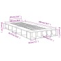 Estructura de cama madera de ingeniería negra 100x200 cm de vidaXL, Camas y somieres - Ref: Foro24-3280511, Precio: 131,99 €,...