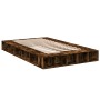 Estructura de cama madera de ingeniería roble ahumado 120x190cm de vidaXL, Camas y somieres - Ref: Foro24-3280507, Precio: 13...