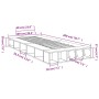 Estructura de cama madera de ingeniería gris hormigón 100x200cm de vidaXL, Camas y somieres - Ref: Foro24-3280513, Precio: 12...