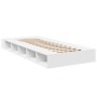 White engineered wood bed frame 90x190 cm by vidaXL, Beds and slatted bases - Ref: Foro24-3280524, Price: 122,54 €, Discount: %