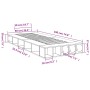 Estructura de cama madera de ingeniería roble Sonoma 90x190 cm de vidaXL, Camas y somieres - Ref: Foro24-3280526, Precio: 118...