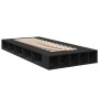 Black engineered wood bed frame 75x190 cm by vidaXL, Beds and slatted bases - Ref: Foro24-3280532, Price: 115,26 €, Discount: %