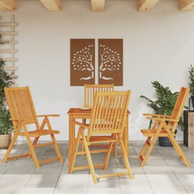 Garden dining set 5 pieces solid acacia wood by vidaXL, Garden sets - Ref: Foro24-3295261, Price: 404,78 €, Discount: %