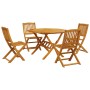 Klappbare Garten-Essgruppe 5-teilig aus massivem Akazienholz von vidaXL, Gartensets - Ref: Foro24-3295249, Preis: 304,56 €, R...