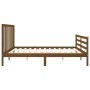 Honey brown solid wood bed frame with headboard by vidaXL, Beds and slatted bases - Ref: Foro24-3193809, Price: 173,19 €, Dis...