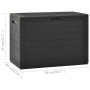 Anthracite gray garden storage box 78x44x55 cm by vidaXL, Outdoor storage boxes - Ref: Foro24-49444, Price: 65,63 €, Discount: %