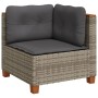 8-teiliges Gartensofa-Set und graue synthetische Rattankissen von vidaXL, Gartensets - Ref: Foro24-3261750, Preis: 646,62 €, ...