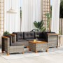 6-piece garden furniture set and gray synthetic rattan cushions by vidaXL, Garden sets - Ref: Foro24-3261840, Price: 434,41 €...