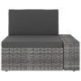 Corner sectional sofa with left armrest in gray synthetic rattan by vidaXL, Modular outdoor sofas - Ref: Foro24-49519, Price:...